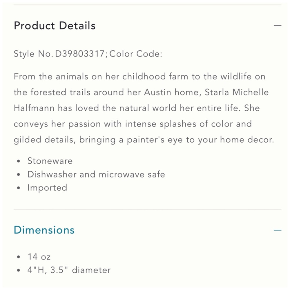 Anthro “Petal Palette Monogram Mug” - Picture 10 of 14